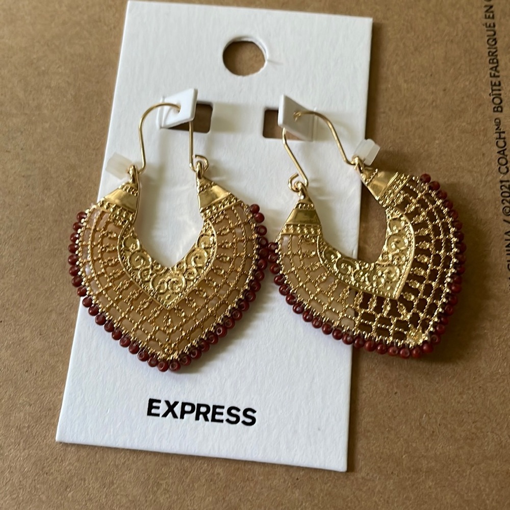 NWT express gold hoops